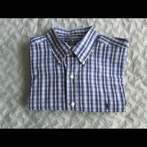 Men’s Large Ralph Lauren BLAKE Long Sleeve blue plaid shirt